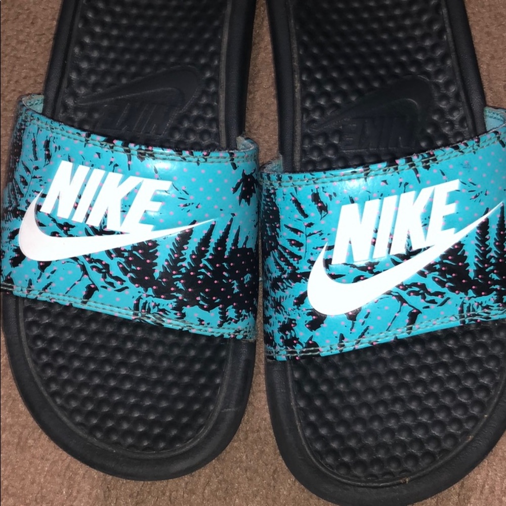 tropical nike slides